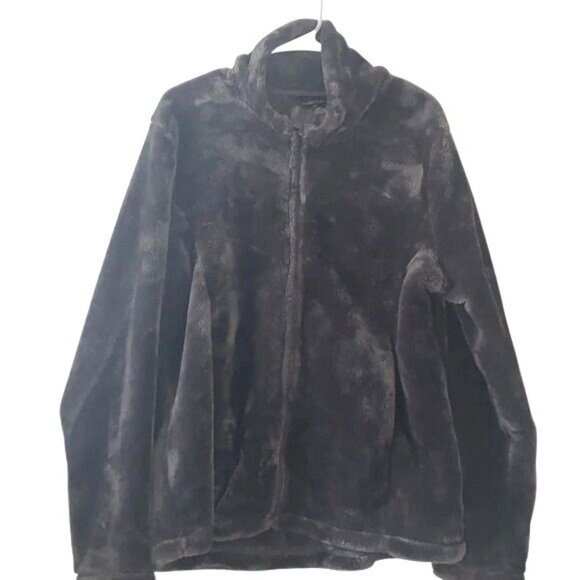 32 Degrees Heat Faux Fur Jacket XL Gray Polyester Coat - Picture 1 of 9
